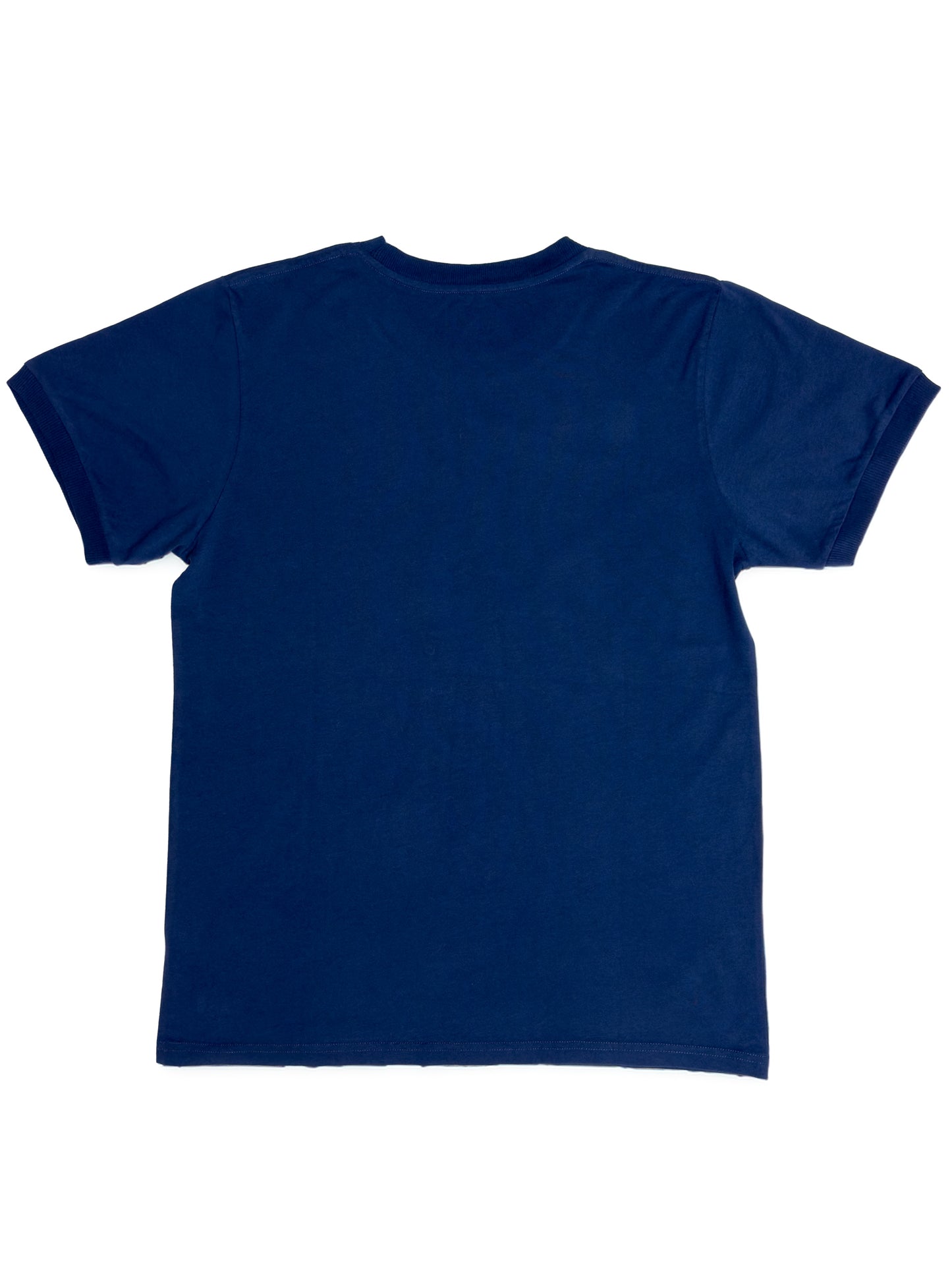 RETRO SADHU – INDIGO / SAFFRON TEE